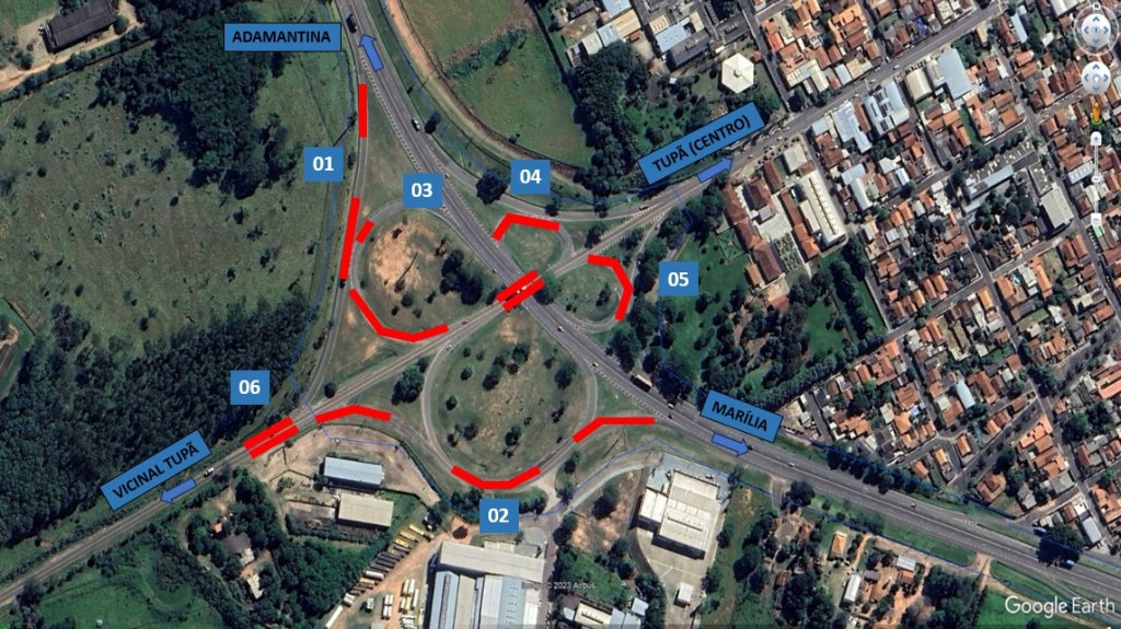 Trevo em Tupã terá desvios para realização de&nbsp;obras