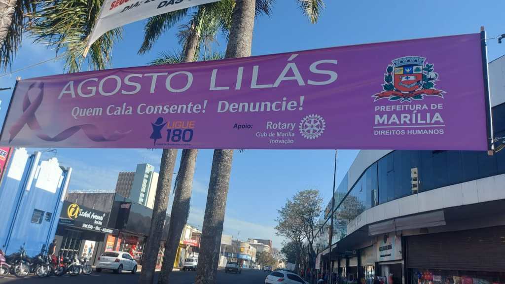 Agosto Lilás aborda conscientização contra a violência doméstica em&nbsp;Marília