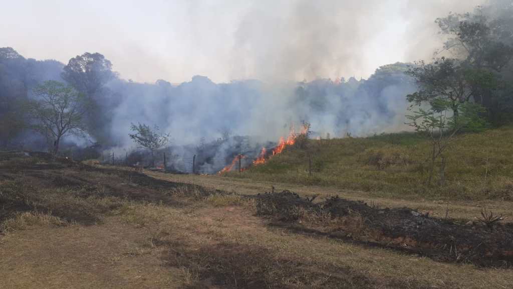 Incêndio em vegetação na zona Norte de Marília obriga USF do Maracá III suspender&nbsp;atendimento