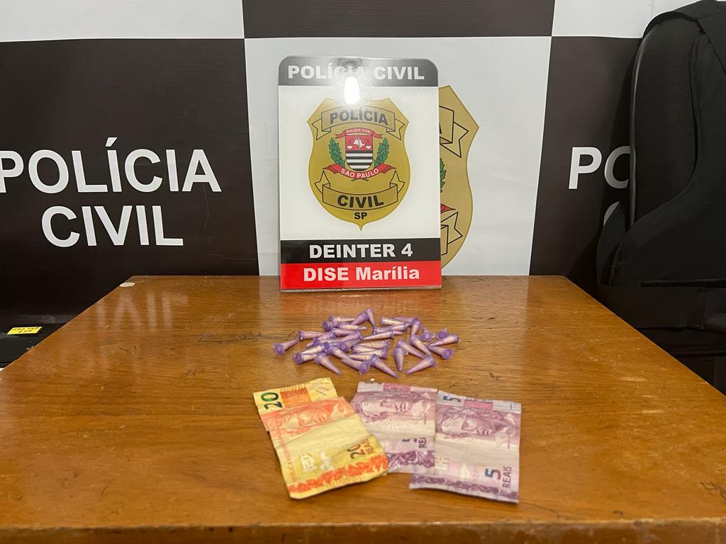DISE prende mais um acusado de tráfico de drogas na zona Norte de Marília com 37 pinos de&nbsp;Crack