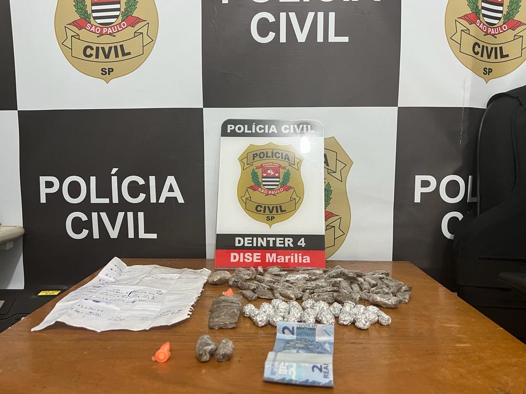 Suspeito de tráfico é preso pela DISE, com crack e maconha na zona Norte de&nbsp;Marília