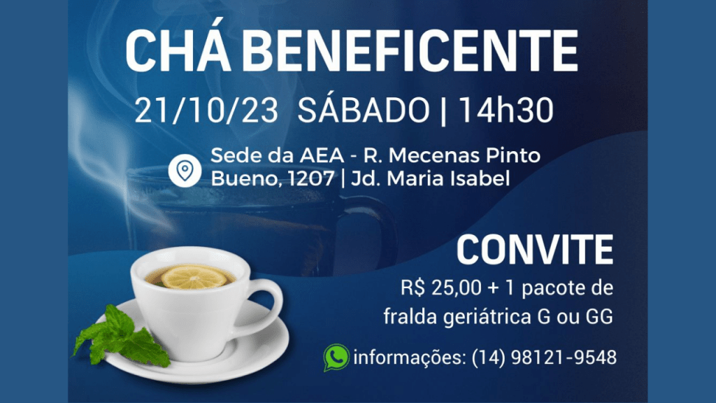 Associação dos Engenheiros, Arquitetos e Agrônomos de Marília realiza chá beneficente neste sábado dia 21 de&nbsp;outubro
