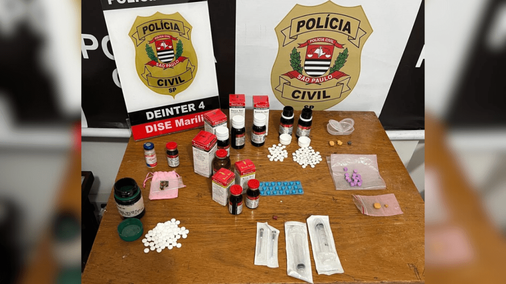 Polícia Civil através da DISE/Marília Desmantela Esquema de Tráfico de Drogas Sintéticas e&nbsp;Anabolizantes