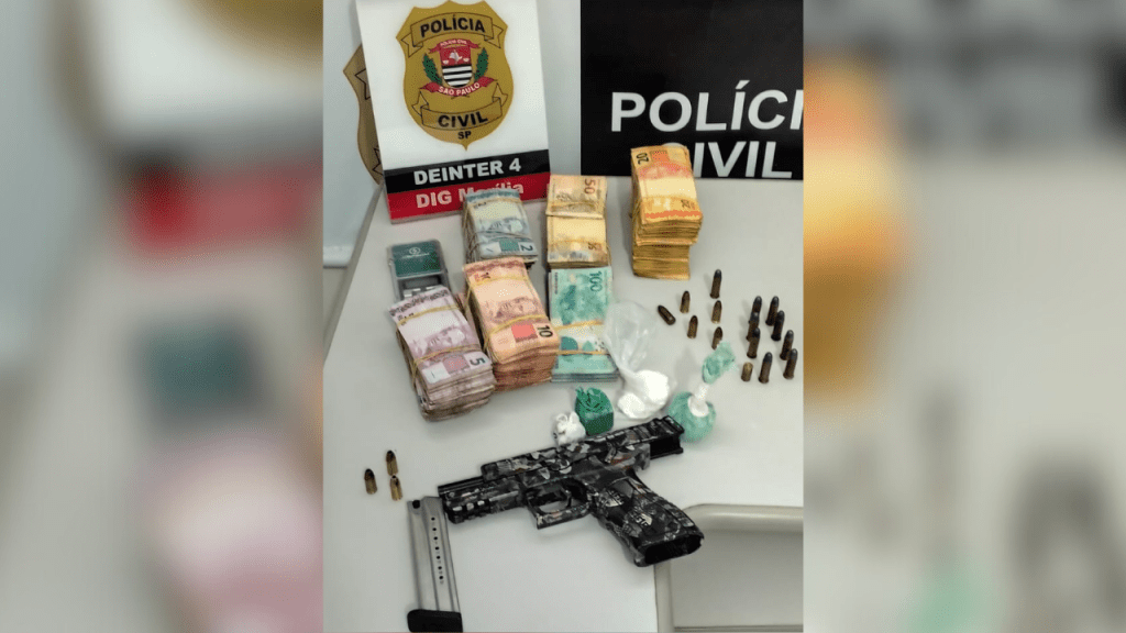 DIG Prende Acusado de Tráfico de Drogas e Encontra Arma, Munição e quase R$ 40 mil na zona Sul de&nbsp;Marília