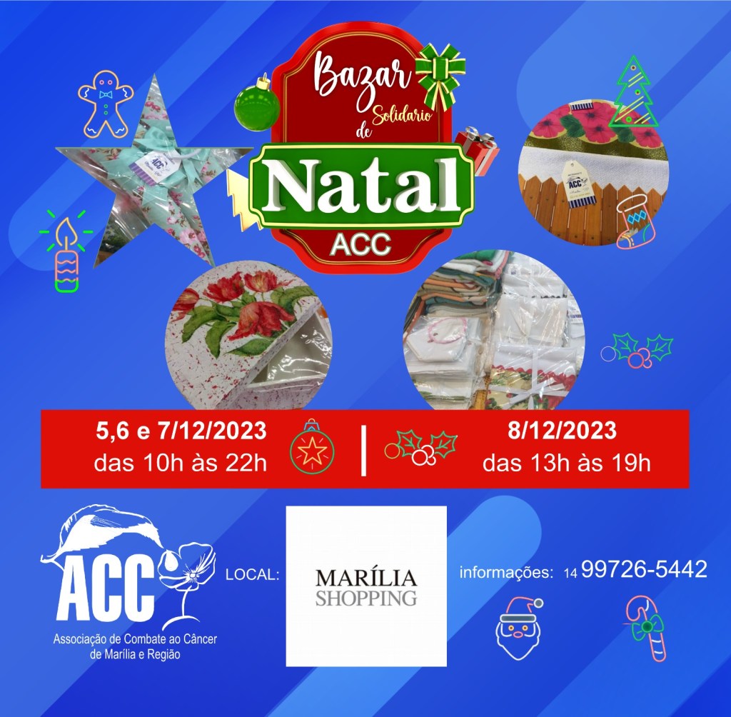 Bazar de Natal da ACC começou e segue até sexta-feira dia&nbsp;08