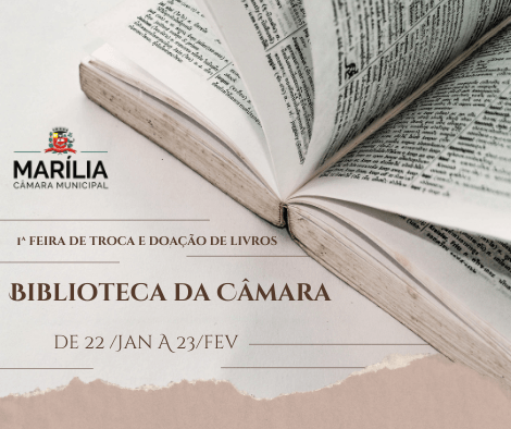 Biblioteca da Câmara realiza 1ª Feira de Troca e Doação de&nbsp;Livros