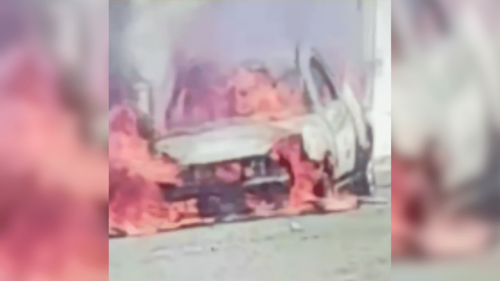 Carro é Totalmente Destruído pelo Fogo em Marília, é o Segundo caso de Incêndio em Veículo nesta&nbsp;Semana