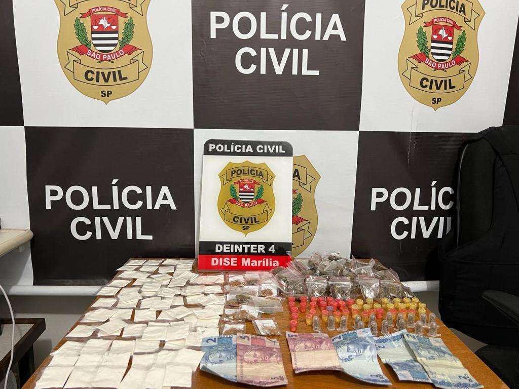 Policiais da DISE/Marília prendem dois suspeitos de tráfico de drogas na Zona Norte da&nbsp;cidade