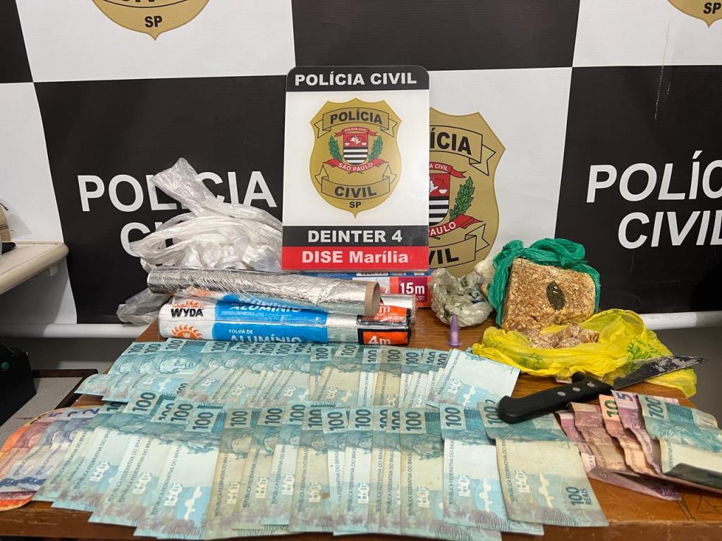 Homem é preso em flagrante pela DISE com drogas e mais de R$ 4 mil em dinheiro na Zona Norte de&nbsp;Marília