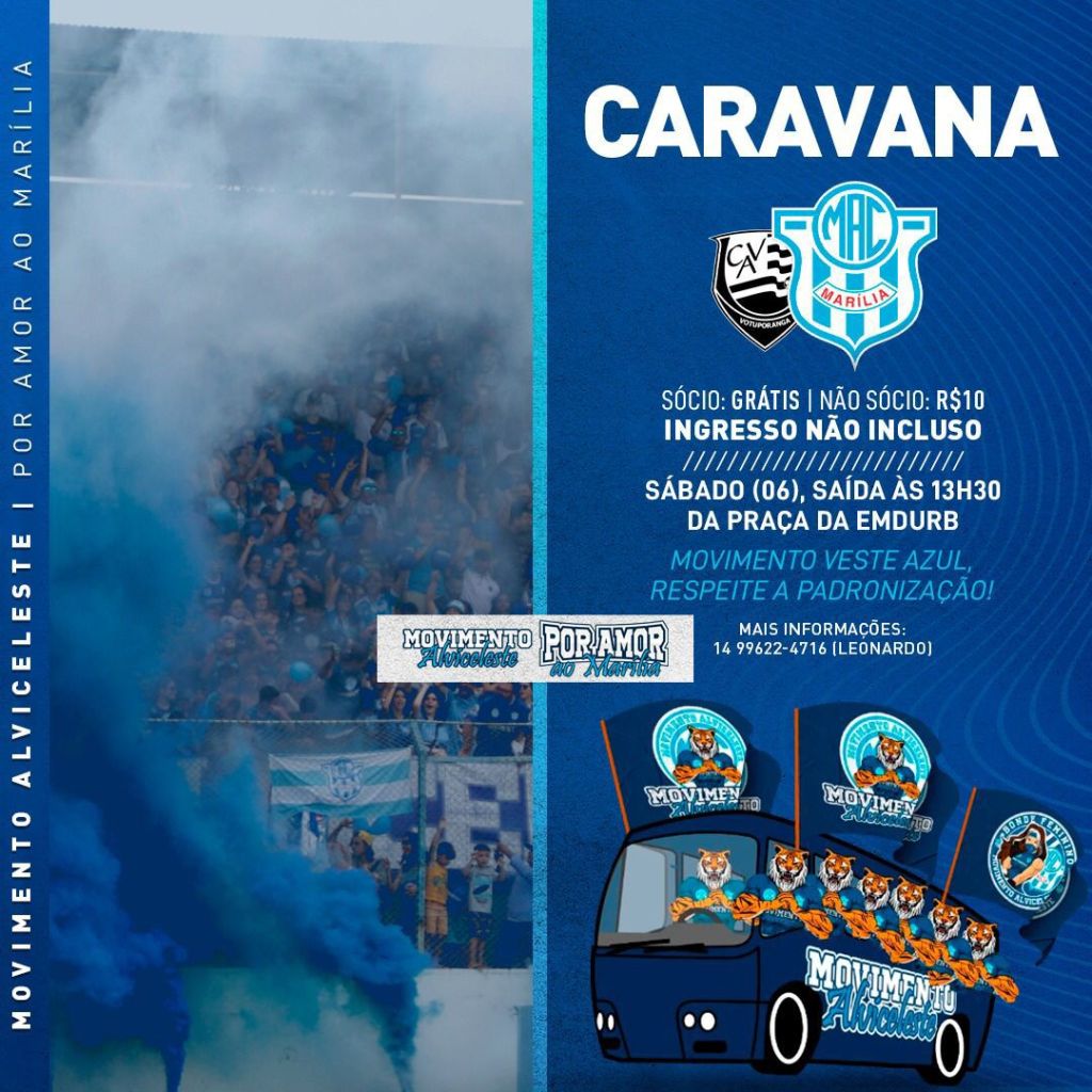 Movimento Alviceleste Organiza Caravana para Quartas de Final da Série A3 em&nbsp;Votuporanga