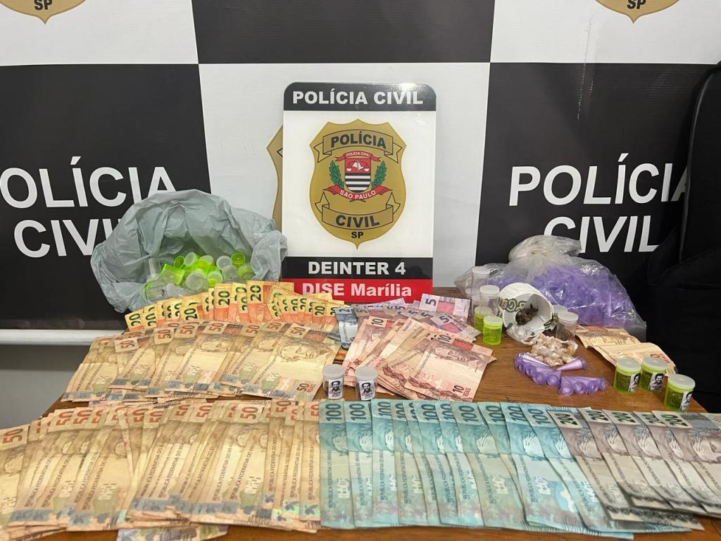 Polícia Civil prende traficante em flagrante na zona Oeste de Marília e apreende mais de R$ 6&nbsp;mil