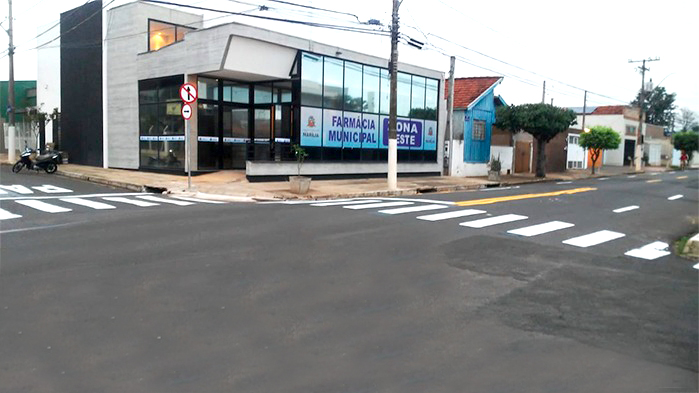 Emdurb revitaliza sinalização de trânsito na rua Santa Helena, zona Leste de&nbsp;Marília