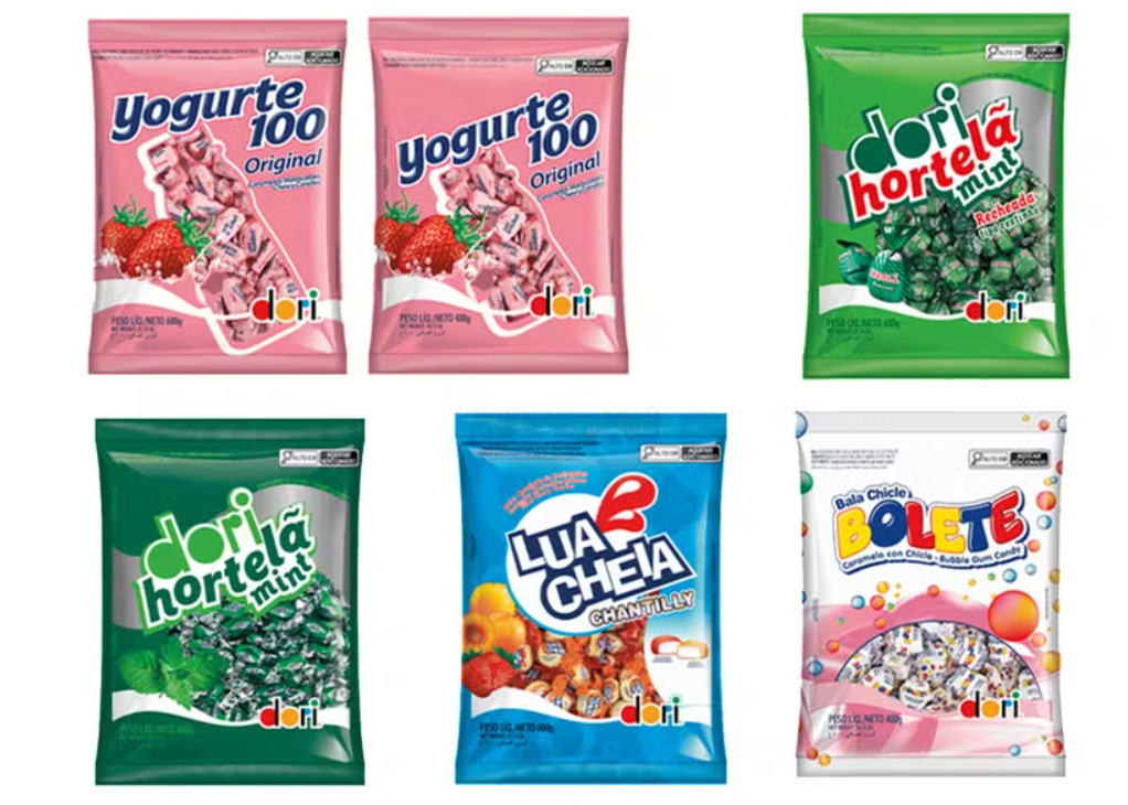 Dori anuncia recolhimento de balas devido a risco de contaminação por&nbsp;Salmonella