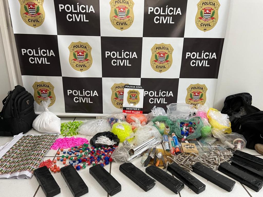 Operação policial apreende grande quantidade de entorpecentes nas Regiões Norte e Sul de&nbsp;Marília
