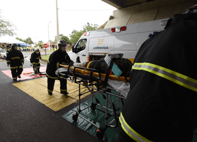 Acidente com produto perigoso foi simulado hoje pela Entrevias em&nbsp;Marília