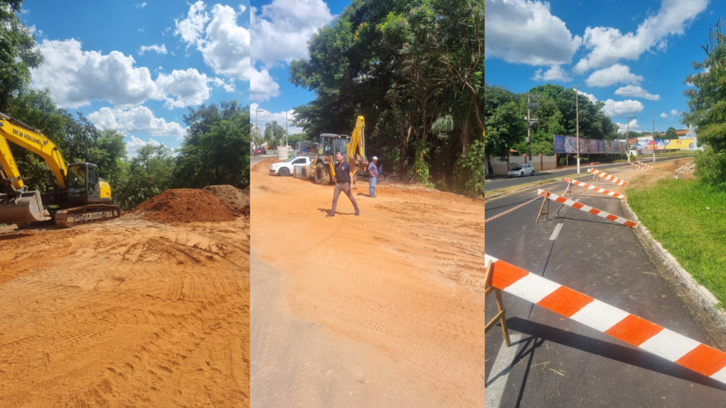 Faixa bairro-centro da avenida José Carlos Cibantos é liberada e avançam as obras para a recuperação de erosão em&nbsp;APP