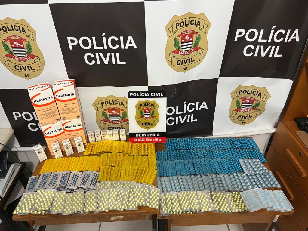 Polícia Civil de Marília prende homem por comercialização clandestina de anabolizantes e medicamentos&nbsp;ilegais