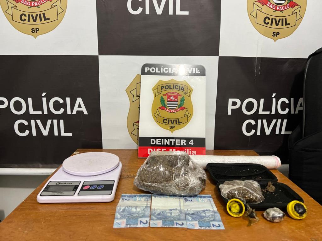 Casal é preso em flagrante por tráfico de drogas em&nbsp;Marília