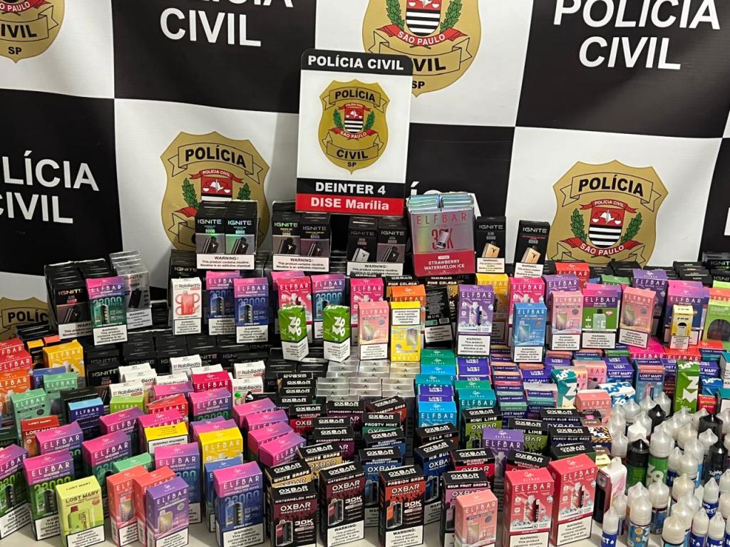 Polícia Prende Estrangeiro em Marília por Comercialização Irregular de “Vapes” e&nbsp;Essências