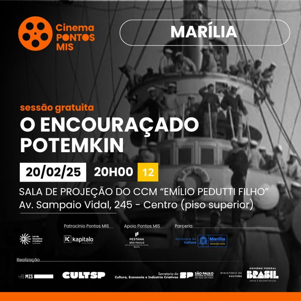 Cultura: Sessão Clássicos Imortais exibe o filme “O encouraçado&nbsp;Potemkin”