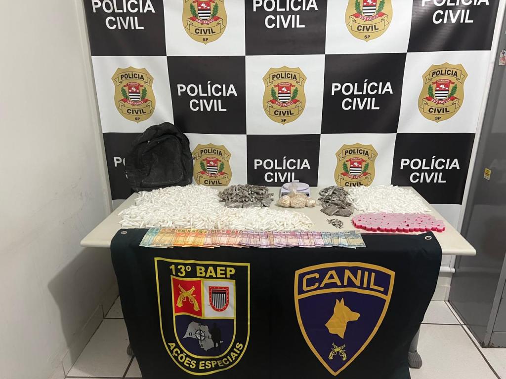 Polícia prende homem em flagrante por tráfico de drogas em operação conjunta em&nbsp;Marília