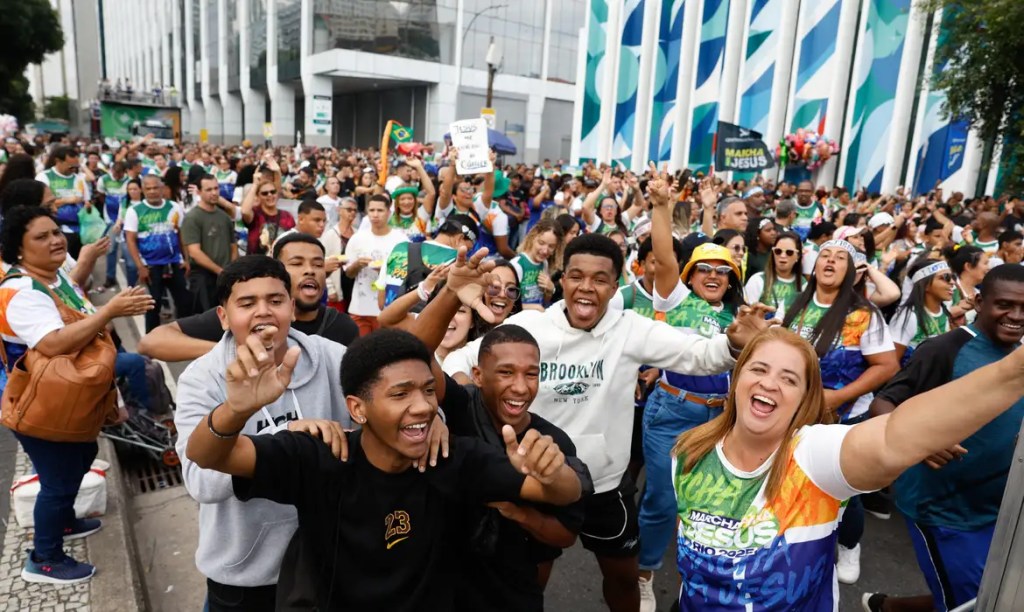 Marcha para Jesus reúne milhares de fiéis no centro do Rio de&nbsp;Janeiro