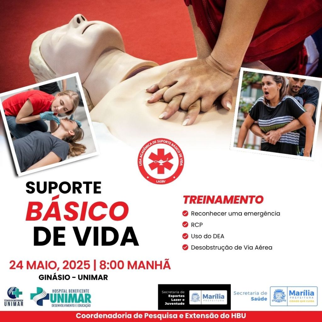 Em parceria com o Hospital da Unimar, Prefeitura de Marília realiza treinamento de Primeiros&nbsp;Socorros