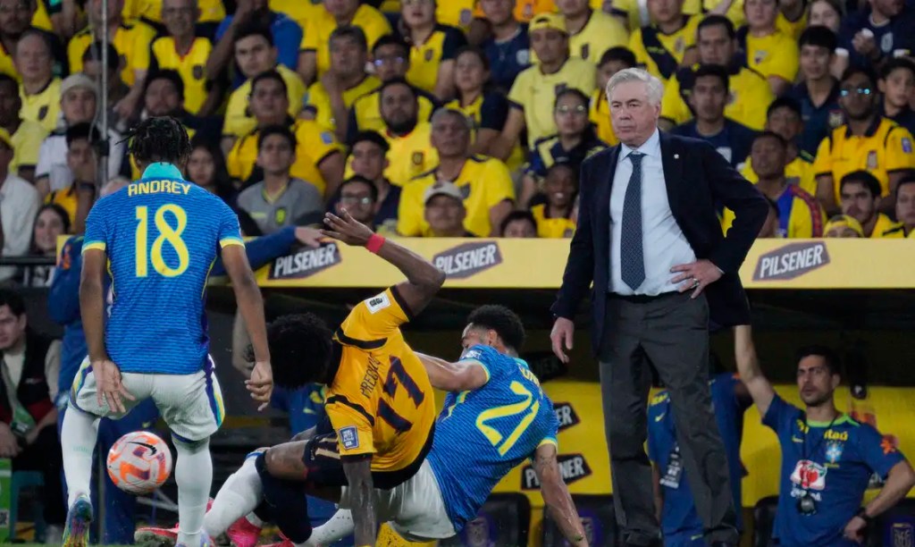Brasil joga mal e fica no 0 a 0 com o Equador na estreia de&nbsp;Ancelotti