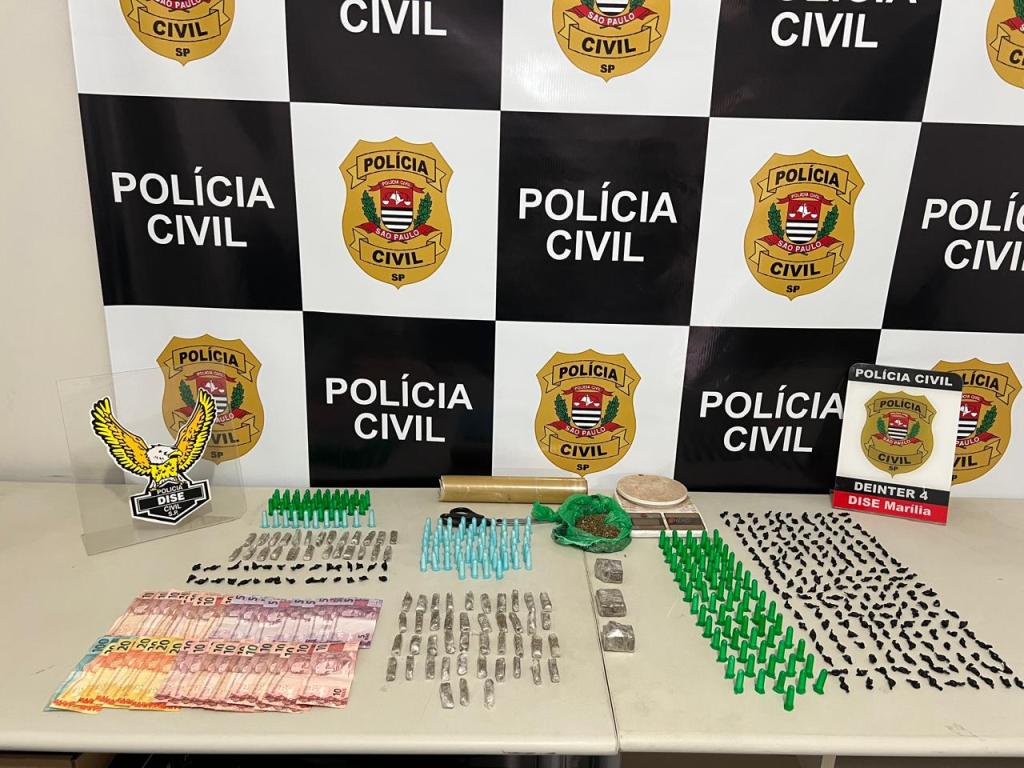 Pai e filho são presos por tráfico de drogas no Jardim Primavera, em&nbsp;Marília