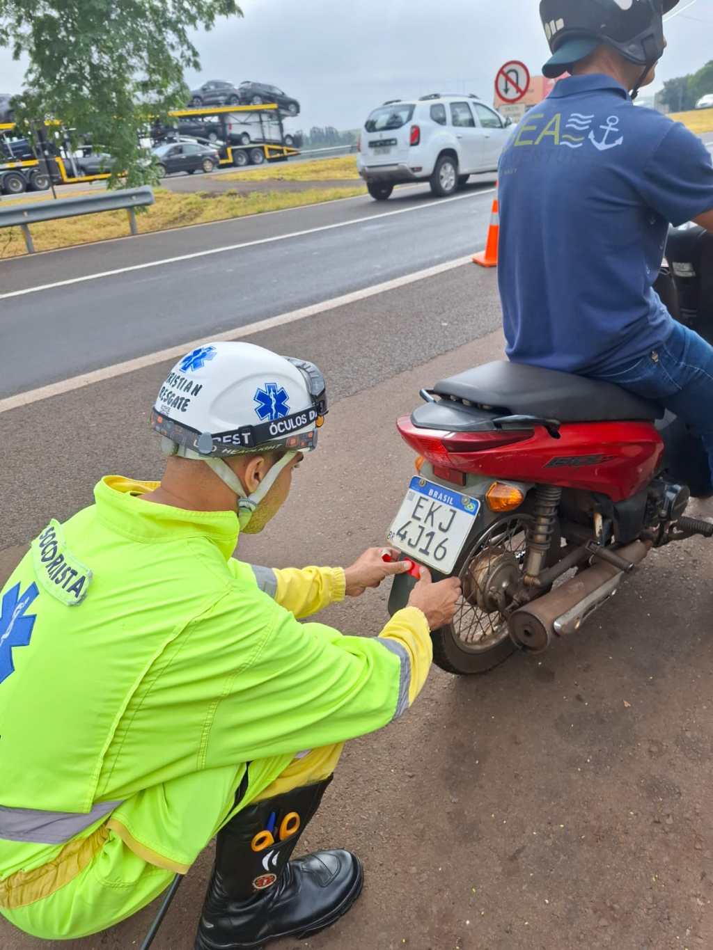 Entrevias realiza em Marília ação para prevenção de colisões traseiras nas&nbsp;rodovias