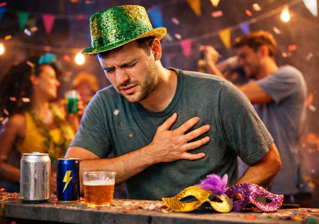 Excessos do Carnaval podem desencadear a síndrome do coração&nbsp;festeiro