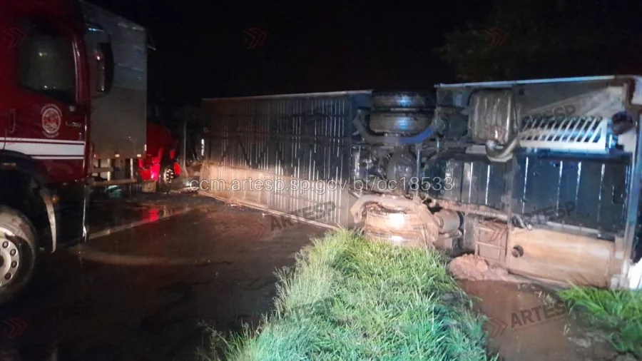 Acidente entre ônibus e caminhão deixa 13 feridos na Rodovia da&nbsp;Região