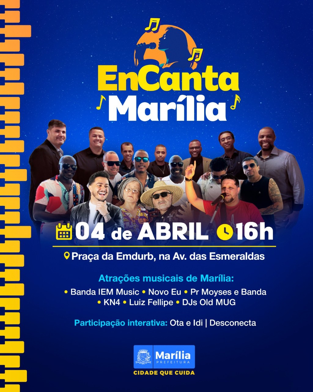 Marília, 97 anos: Projeto EnCanta acontece na Praça da Emdurb no sábado à&nbsp;tarde