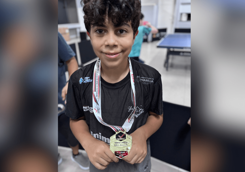 Antônio Santana conquista título paulista sub-11 de tênis de mesa e destaca Marília em competição&nbsp;estadual