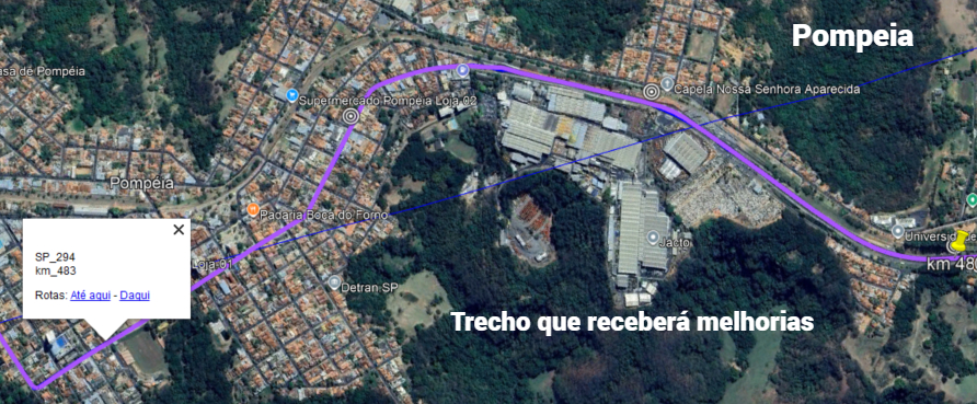 Eixo SP realiza recuperação do pavimento na área urbana da  SP 294 em Pompeia a partir de segunda-feira&nbsp;(6)